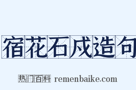 宿花石戍造句是什么意思的图片